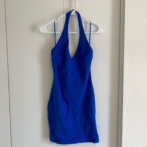 Princess Polly blue halter dress